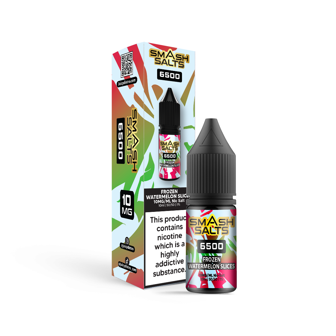 Smash Salts E-Liquid 10ml Nic Salt - Frozen Watermelon Slices