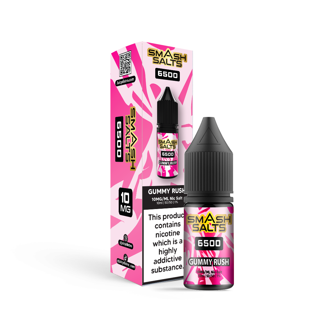Smash Salts E-Liquid 10ml Nic Salt - Gummy Rush