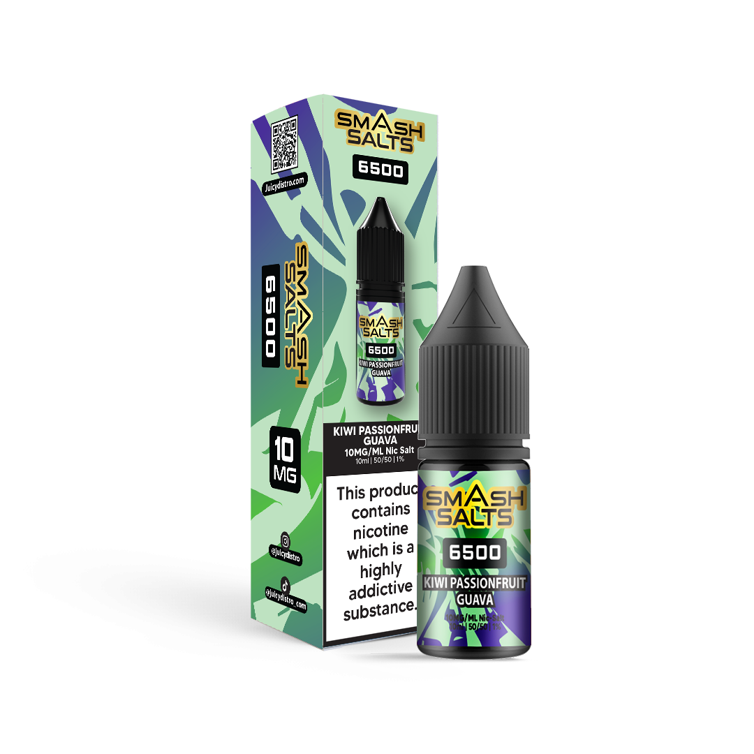 Smash Salts E-Liquid 10ml Nic Salt - Kiwi Passion Fruit Guava