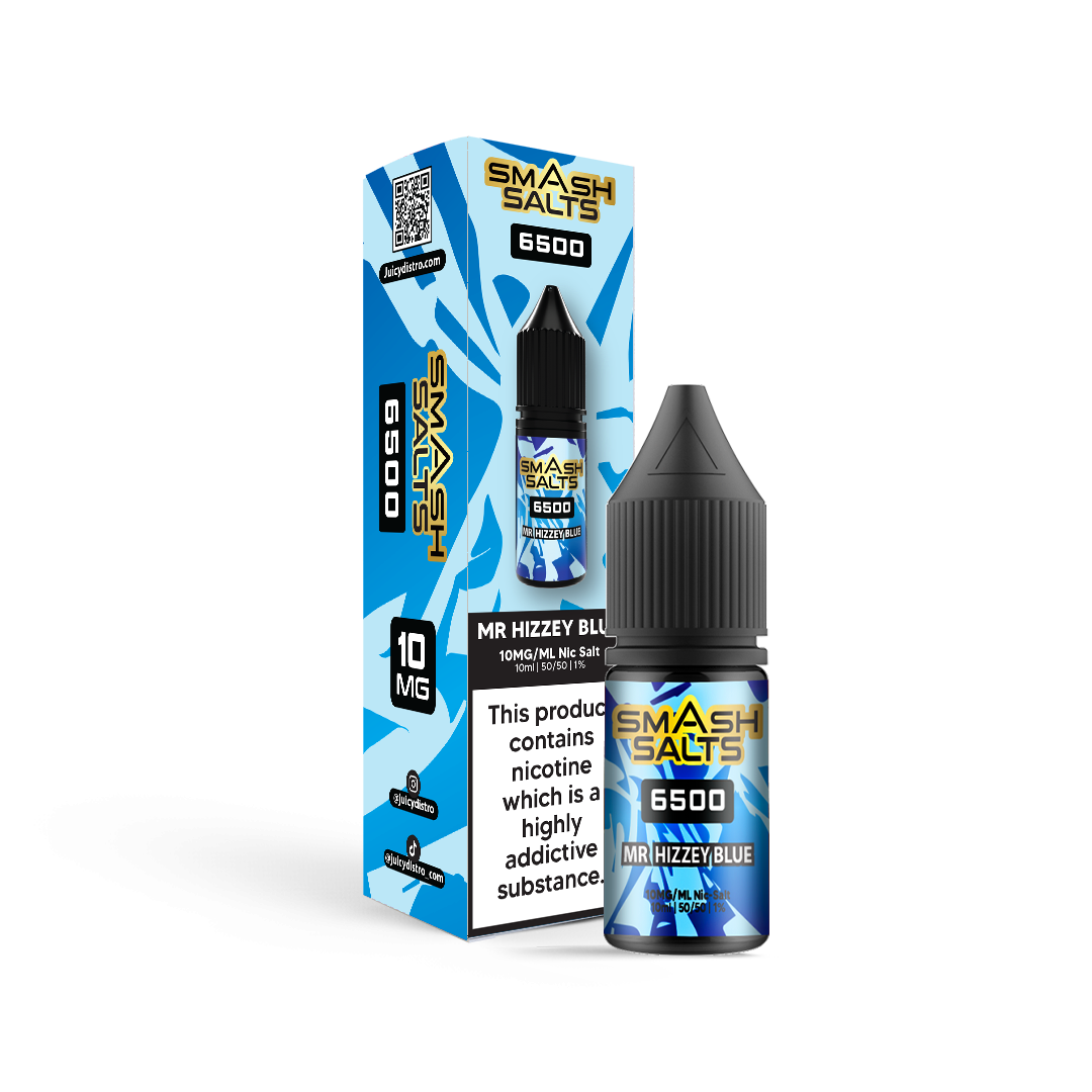 Smash Salts E-Liquid 10ml Nic Salt - Mr Hizzey Blue