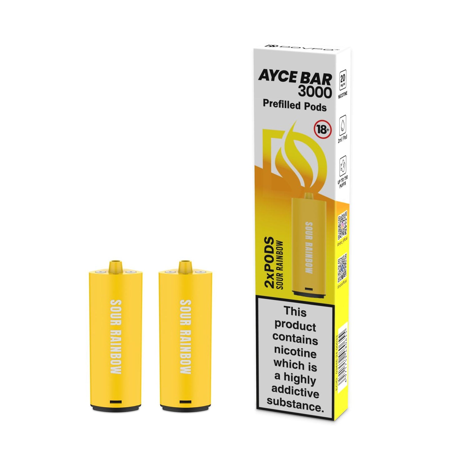 Acye Bar 3000 Pre-Filled - Sour Rainbow Pods (Pack of 2)