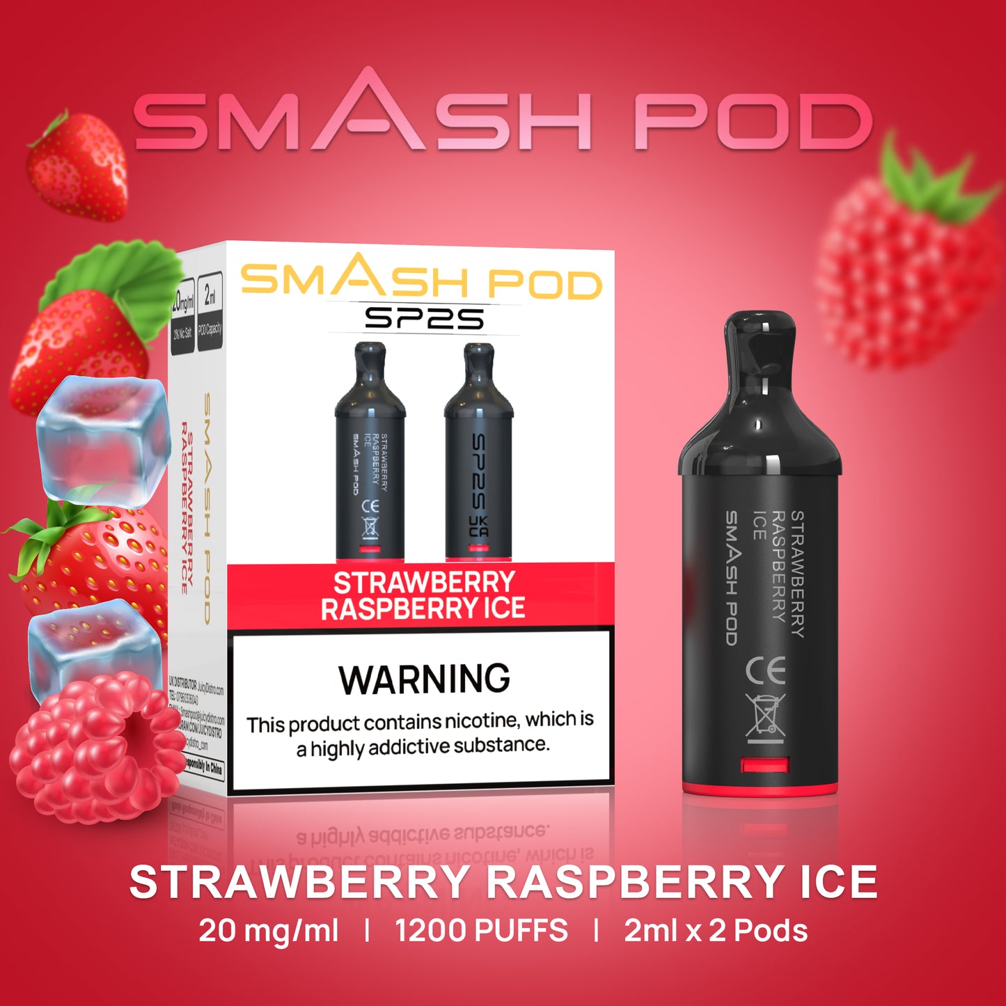 Smash Pod SP25 - Strawberry Raspberry Ice