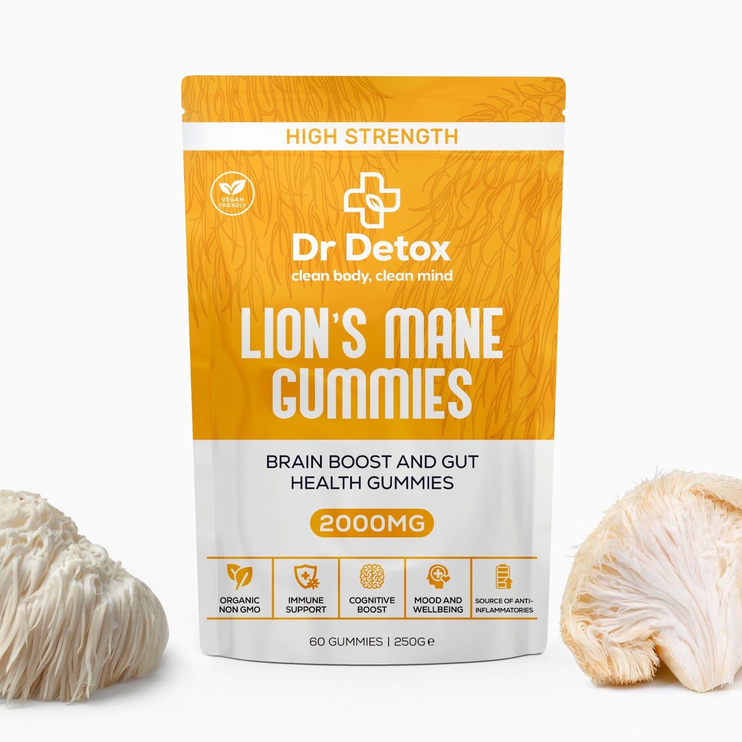 Dr Detox Lion's Mane Gummies - 2000mg