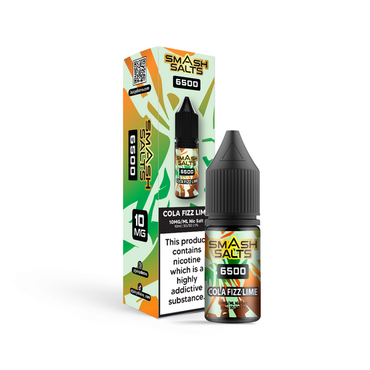 Smash Salts E-Liquid 10ml Nic Salt - Cola Fizz Lime