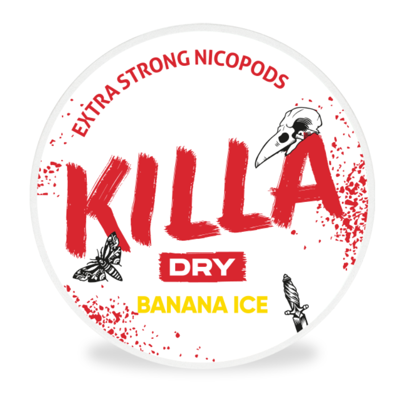 Killa Dry Banana Ice Nicotine Pouches 16mg