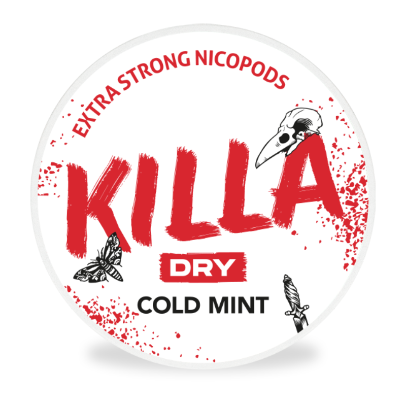 Killa Dry Cold Mint Nicotine Pouches 16mg