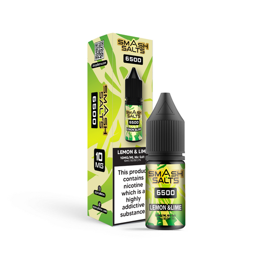 Smash Salts E-Liquid 10ml Nic Salt - Lemon & Lime