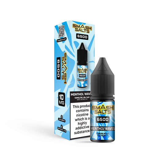 Smash Salts E-Liquid 10ml Nic Salt - Menthol Waves