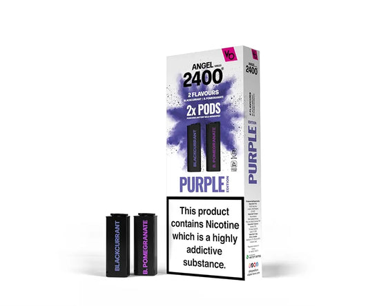 Vape Bars Angel 2400 Purple Edition Pre Filled Pods Pack of 10