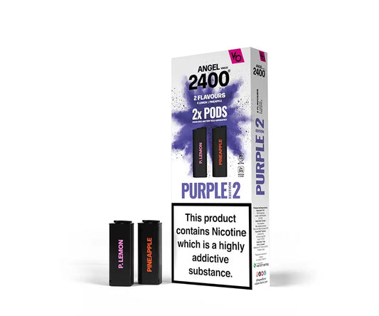 Vape Bars Angel 2400 Purple Edition 2 Pre Filled Pods Pack of 10