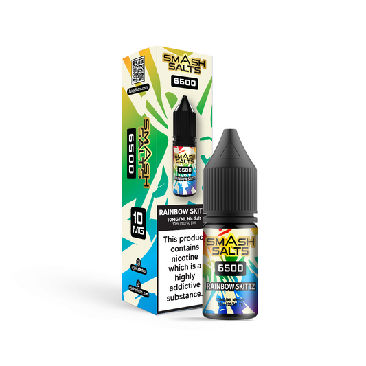 Smash Salts E-Liquid 10ml Nic Salt - Rainbow Skittz