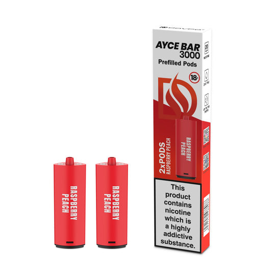 Acye Bar 3000 Pre-Filled - Raspberry Peach Pods (Pack of 2)