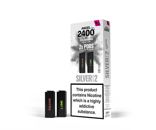 Vape Bars Angel 2400 Silver Edition 2 Pre Filled Pods Pack of 10