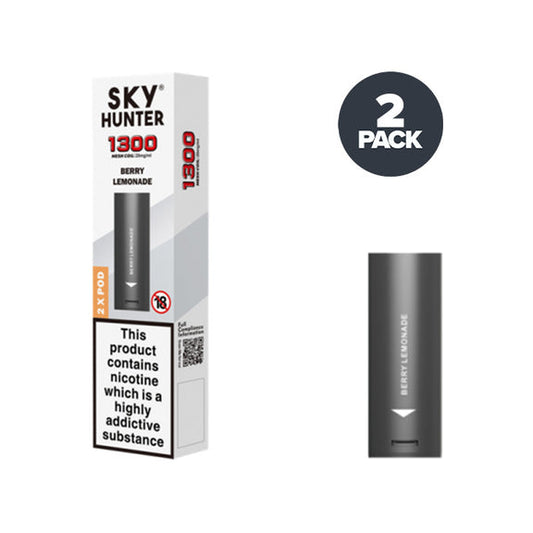 Sky Hunter 1300 Berry Lemonade Pre-filled Pods Pack of 2