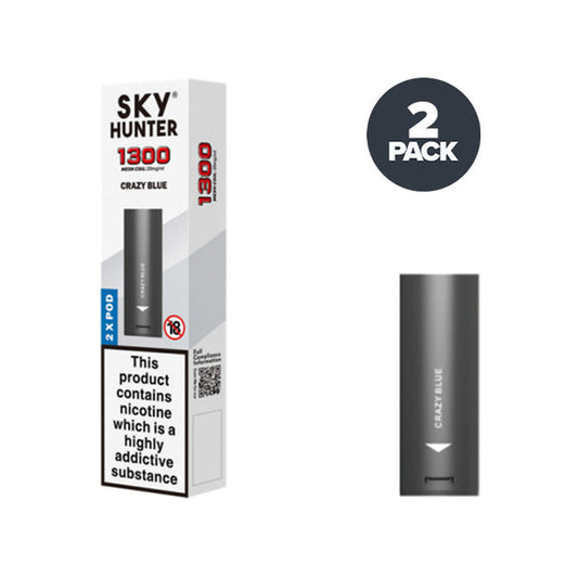 Sky Hunter 1300 Crazy Blue Pre-filled Pods Pack of 2