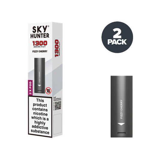 Sky Hunter 1300 Fizzy Cherry Pre-filled Pods Pack of 2