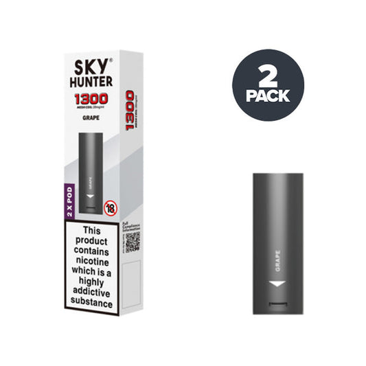 Sky Hunter 1300 Grape Pre-filled Pods Pack of 2
