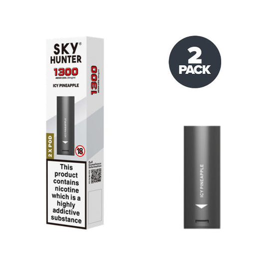 Sky Hunter 1300 Icy Pineapple Pre-filled Pods Pack of 2