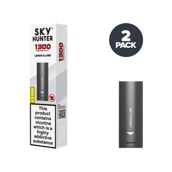 Sky Hunter 1300 Lemon Lime Pre-filled Pods Pack of 2