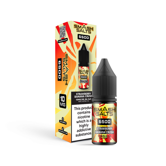 Smash Salts E-Liquid 10ml Nic Salt - Strawberry Banana Crush
