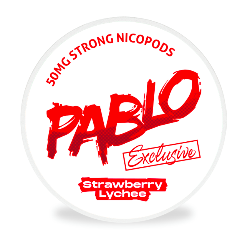 Pablo Strawberry Lychee Nicotine Pouches 50mg/30mg