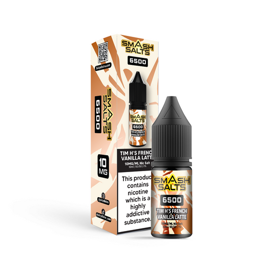 Smash Salts E-Liquid 10ml Nic Salt - Tim Hs Fresh Vanilla Latte