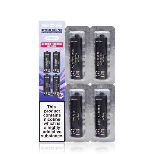 Ske Crystal 4 in 1 Blue Edition Prefilled Pods - Pack of 4