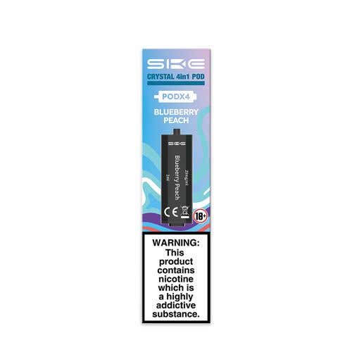 Ske Crystal 4 in 1 Blueberry Peach Prefilled Pods - Pack of 4