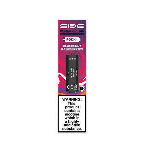 Ske Crystal 4 in 1 Blueberry Raspberry Prefilled Pods - Pack of 4