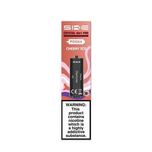 Ske Crystal 4 in 1 Cherry Ice Prefilled Pods - Pack of 4
