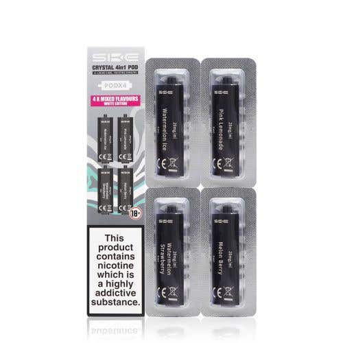 Ske Crystal 4 in 1 White Edition Prefilled Pods - Pack of 4